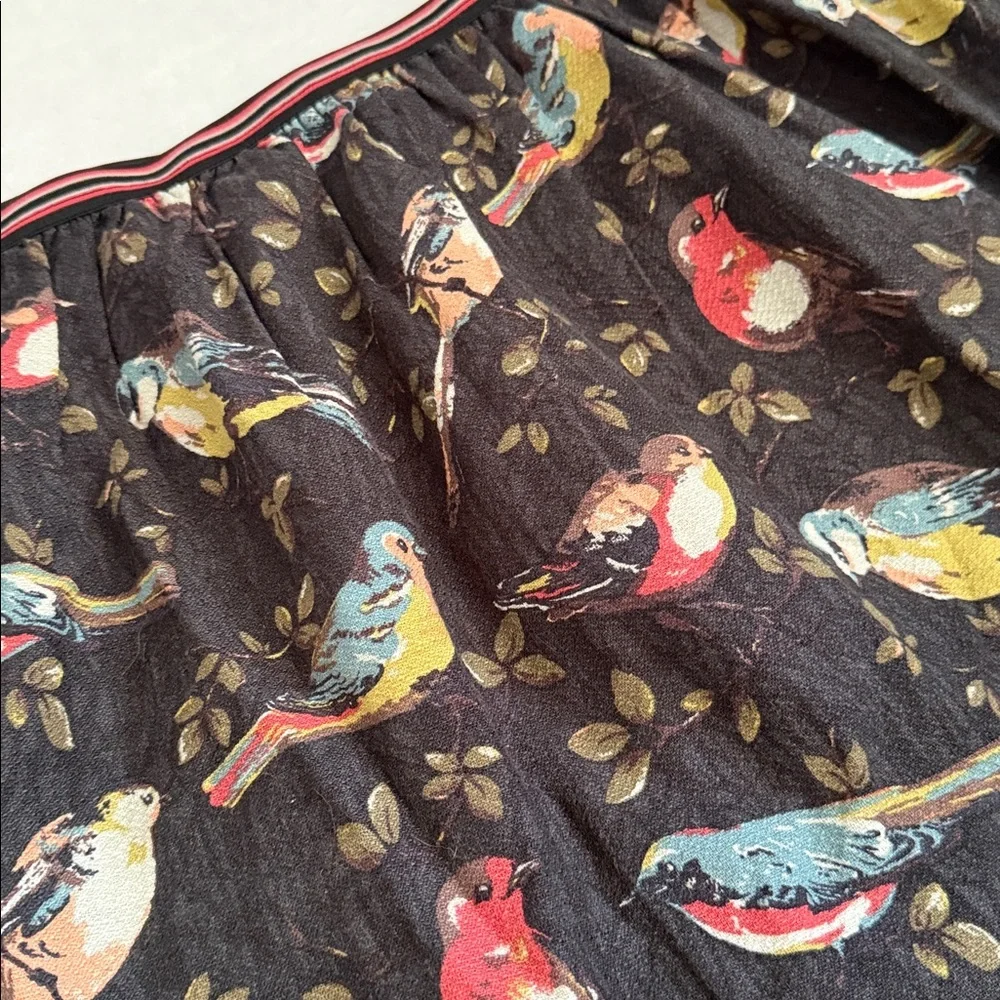 Cath Kidston London | Garden Bird Print Cotton Pull On Skirt Pockets (M 6-8) - Picture 11 of 13